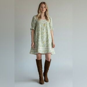 Steve Madden Gauge Brown Suede Knee High Stack Heel Boots Size 9.5 Western Boho